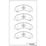 Тормозные колодки, дисковые, комплект KASHIYAMA D4064M 1424488480 JNTWCV 9 M8JF20