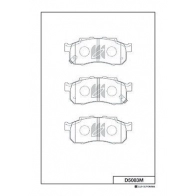 Тормозные колодки, дисковые, комплект KASHIYAMA D5083M HLD52Y Honda City 4 (GD8, 9) 2002 – 2008 TY LXZ49