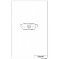 Тормозные колодки дисковые, комплект KASHIYAMA Mitsubishi Lancer 7 (CB, CD, CC) 1993 – 1996 D6078H F1A4 1
