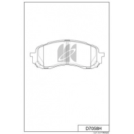Тормозные колодки дисковые, комплект KASHIYAMA 1439897784 D7058H ZRU 42