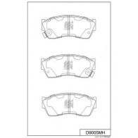 Тормозные колодки дисковые, комплект KASHIYAMA D9005MH LI ZQ3E 1439897785