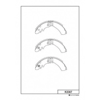 Тормозные колодки, комплект KASHIYAMA Q4SOX K2367 1424865374 R AC6P77