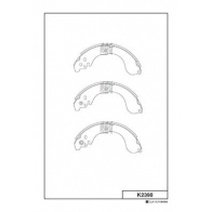 Тормозные колодки, комплект KASHIYAMA 1424865376 K2398 XSWZRF0 SFIYJ B