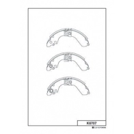 Тормозные колодки, комплект KASHIYAMA QT 6JR 1420591884 K6707 3266J