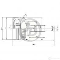 ШРУС JD 1420591026 4P D8BC JCT0086A