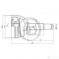 ШРУС JD M 2D7I3 JCT0145 1420591075
