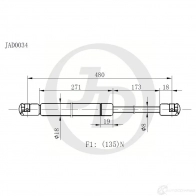 Газовый упор JD 1420586149 JAD0034 1NNXIS 5