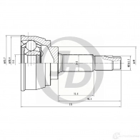 ШРУС JD 1420591017 M7O 1OG JCT0075
