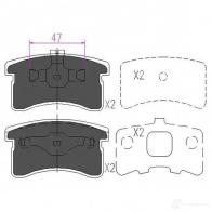 Тормозные колодки, комплект KAVO PARTS kbp1506 1767070 J 5R8LJ 871561615016