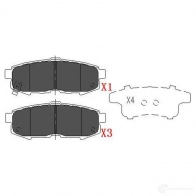 Тормозные колодки, комплект KAVO PARTS 871561615139 kbp4555 KC Z7Y 1767295