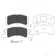 Тормозные колодки, комплект KAVO PARTS B196 YVG kbp1511 Mitsubishi Mirage 6 (A0, A1) 2012 – 2016 871561615021