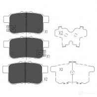 Тормозные колодки, комплект KAVO PARTS G34J U 1767126 871561615053 kbp2044 - Изображение 6