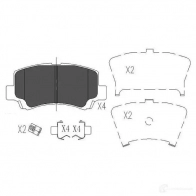 Тормозные колодки, комплект KAVO PARTS Suzuki Wagon R Plus (MA) 1 Хэтчбек 1.0 (RC410. SR410. SR412) 65 л.с. 1998 – 2000 kbp8509 8715616132954 OYTN 1