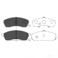 Тормозные колодки, комплект KAVO PARTS 871561615245 1767500 SCD5 P kbp8014