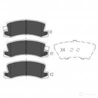 Тормозные колодки, комплект KAVO PARTS NMWCX 0O 1767564 8715616133203 kbp9022 - Изображение 6
