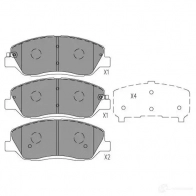 Тормозные колодки, комплект KAVO PARTS 761Y GN bp7507 SsangYong Actyon (CK) 2 Кроссовер 2.0 xDi 4x4 175 л.с. 2013 – 2025 8715616230810