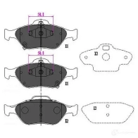 Тормозные колодки, комплект KAVO PARTS 871561615328 1767632 K7T7 8G2 kbp9091 - Изображение 6