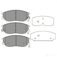 Тормозные колодки, комплект KAVO PARTS SsangYong Rodius (AJ) 1 Минивэн M8C42 PO bp7506 8715616230803