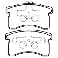 Тормозные колодки, комплект KAVO PARTS bp1516 1757183 E B4XMR 8715616042499
