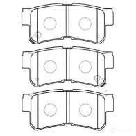 Тормозные колодки, комплект KAVO PARTS 1757277 1 8J59H 8715616025133 bp3019