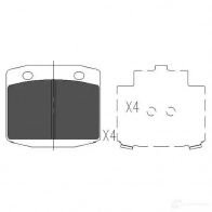 Тормозные колодки, комплект KAVO PARTS kbp6570 1767436 871561615216 L4E OL7Z