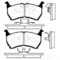 Тормозные колодки, комплект KAVO PARTS 8715616003889 1757369 bp4505 6Y DI7E