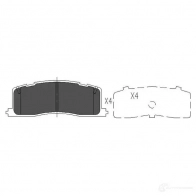 Тормозные колодки, комплект KAVO PARTS kbp9059 1767600 P2 LH7A 871561615296