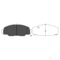 Тормозные колодки, комплект KAVO PARTS 871561615274 X 644UD 1767579 kbp9037 - Изображение 6