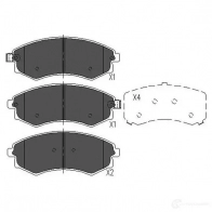 Тормозные колодки, комплект KAVO PARTS 8 YA8R SsangYong Korando (KJ) 2 Кроссовер 2д 3.2 212 л.с. 1999 – 2002 8715616166812 kbp7507