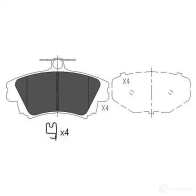 Тормозные колодки, комплект KAVO PARTS IBV G0Z 8715616132619 Mitsubishi Colt 6 (Z3, Z2) 2002 – 2013 kbp5519