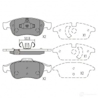 Тормозные колодки, комплект KAVO PARTS 63 DWPP 8715616271820 1219293515 bp6639