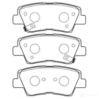 Тормозные колодки, комплект KAVO PARTS UYM XB bp3034 Hyundai Sonata (YF) 6 Седан 2.4 174 л.с. 2009 – 2010 8715616072090