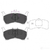 Тормозные колодки, комплект KAVO PARTS kbp4516 871561615100 CZCG 4 1767256