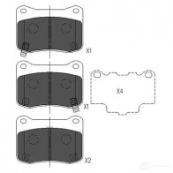 Тормозные колодки, комплект KAVO PARTS kbp9114 8715616166867 Lexus IS (XE20) 2 Седан 5.0 IS F (USE20) 423 л.с. 2007 – 2013 BHB USIV