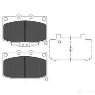 Тормозные колодки, комплект KAVO PARTS DQ UZ6Q 871561615102 1767258 kbp4518