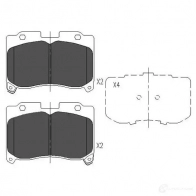 Тормозные колодки, комплект KAVO PARTS M5UTS 3 kbp9045 871561615282 1767587