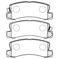 Тормозные колодки, комплект KAVO PARTS 8715616040808 Toyota Avensis (T220) 1 Универсал 2.0 D (CDT220) 115 л.с. 2002 – 2003 M0S4 R3H bp9094