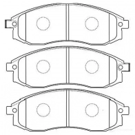 Тормозные колодки, комплект KAVO PARTS UIUUS S 8715616022996 Mitsubishi L200 3 (K6, K7) 1996 – 2005 bp5535