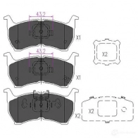 Тормозные колодки, комплект KAVO PARTS 1767259 871561615103 B39 1N kbp4519