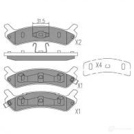Тормозные колодки, комплект KAVO PARTS kbp3043 Q 0W6FV 1767189 8715616233132