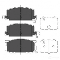 Тормозные колодки, комплект KAVO PARTS 871561615237 1767492 Z0U5 0 kbp8006