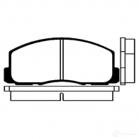 Тормозные колодки, комплект KAVO PARTS 1757451 H41 E2T 8715616004251 bp5504