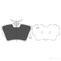 Тормозные колодки, комплект KAVO PARTS 1767457 kbp6593 GPH 70 8715616175043