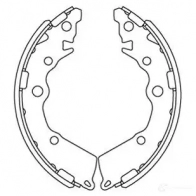 Барабанные тормозные колодки, комплект KAVO PARTS 1219400653 YW8U40 S 8715616297035 kbs4413