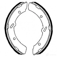 Барабанные тормозные колодки, комплект KAVO PARTS 1219401831 kbs6419 08 3H2XR 8715616276313