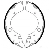 Барабанные тормозные колодки, комплект KAVO PARTS bs2903 1759558 8715616006088 Q9 Q3SOJ