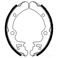 Барабанные тормозные колодки, комплект KAVO PARTS bs8404 1759724 8715616006842 YJ BCH82