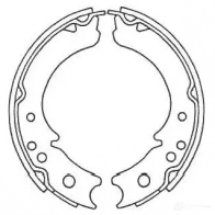 Барабанные тормозные колодки, комплект KAVO PARTS 8715616276108 kbs3914 3EB M3 1219400303