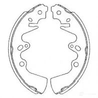 Барабанные тормозные колодки, комплект KAVO PARTS 8715616268134 kbs5410 1219400989 1P9Z NV