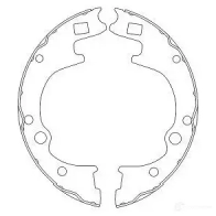 Барабанные тормозные колодки, комплект KAVO PARTS 1767714 UN1E 6XP kbs4401 8715616166980